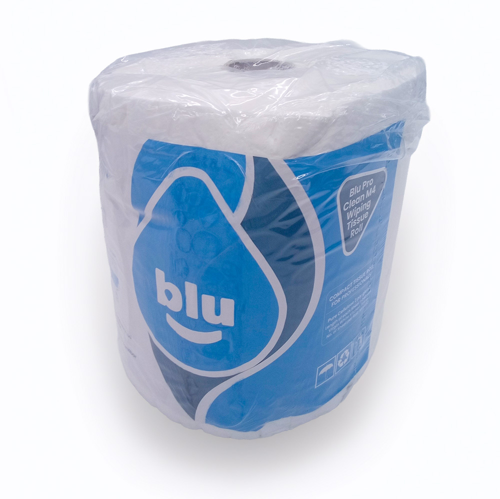 Blu Pro Clean M4 Wiping Tissue Roll 400 sheets 6 (2x3) pcs